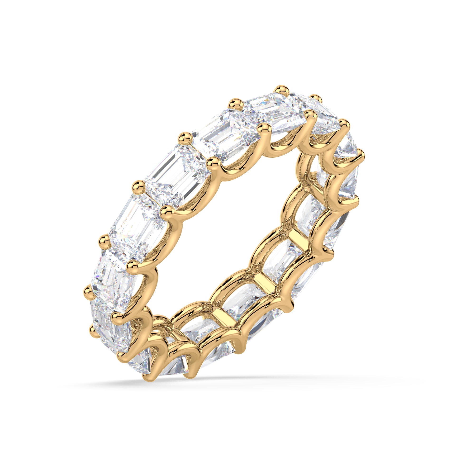 Sylvie East-West Emerald Lab Grown Diamond Eternity Ring