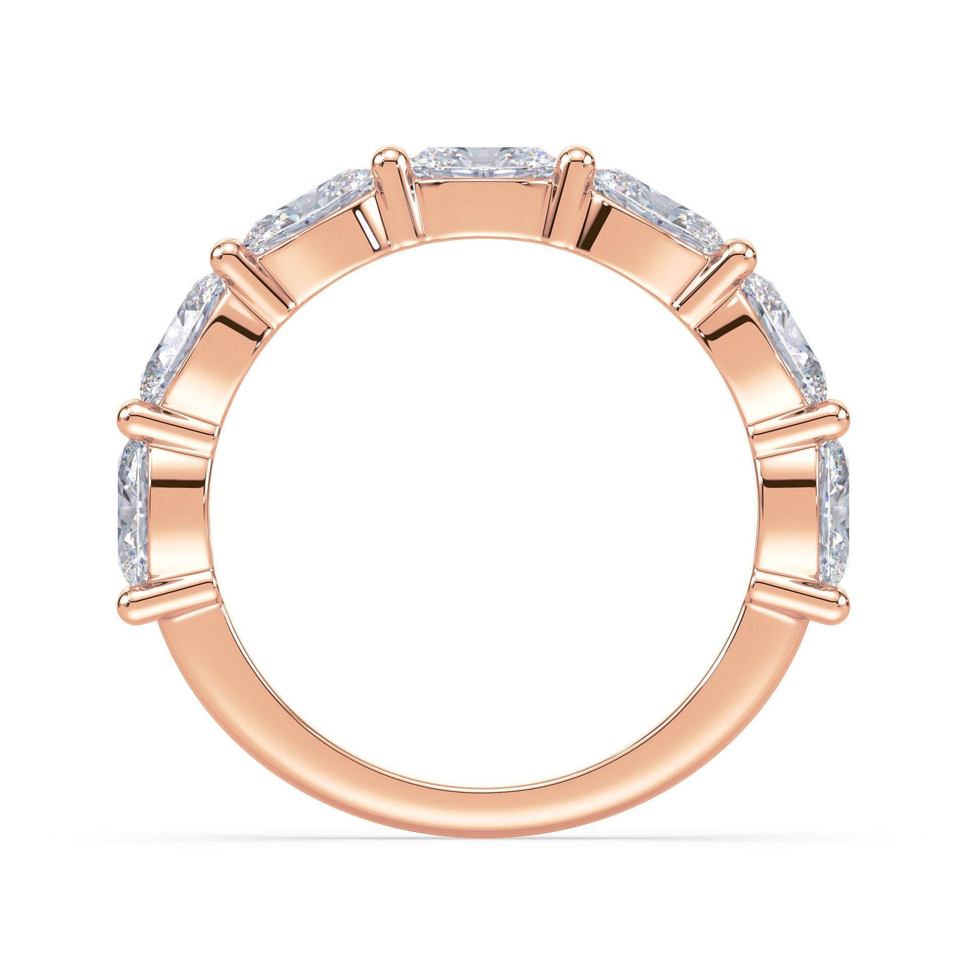 Tatum East-West Oval Lab Grown Diamond Half Eternity Ring