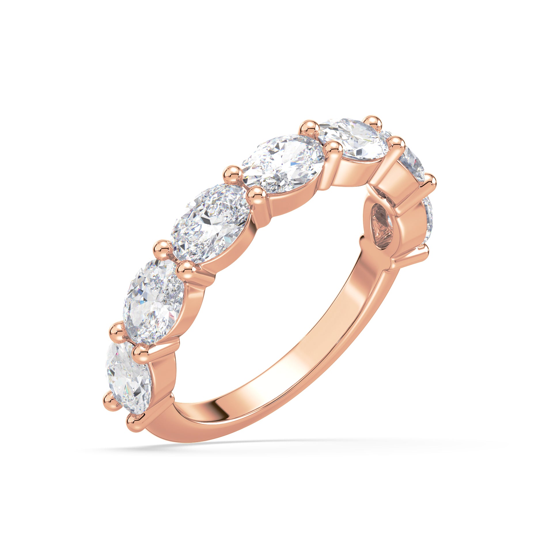 Tatum East-West Oval Lab Grown Diamond Half Eternity Ring