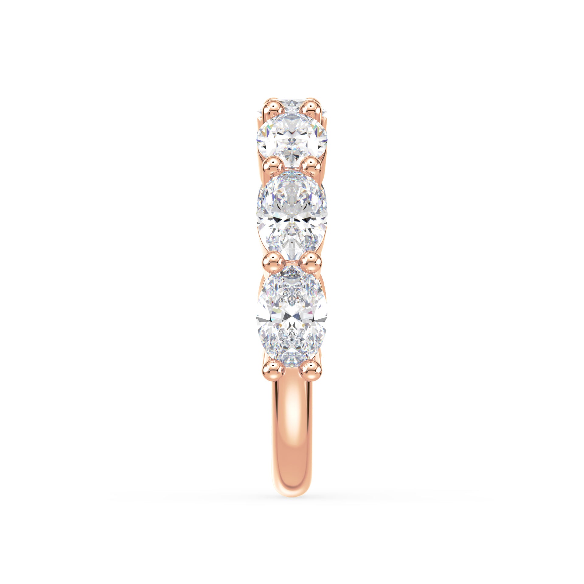 Tatum East-West Oval Lab Grown Diamond Half Eternity Ring
