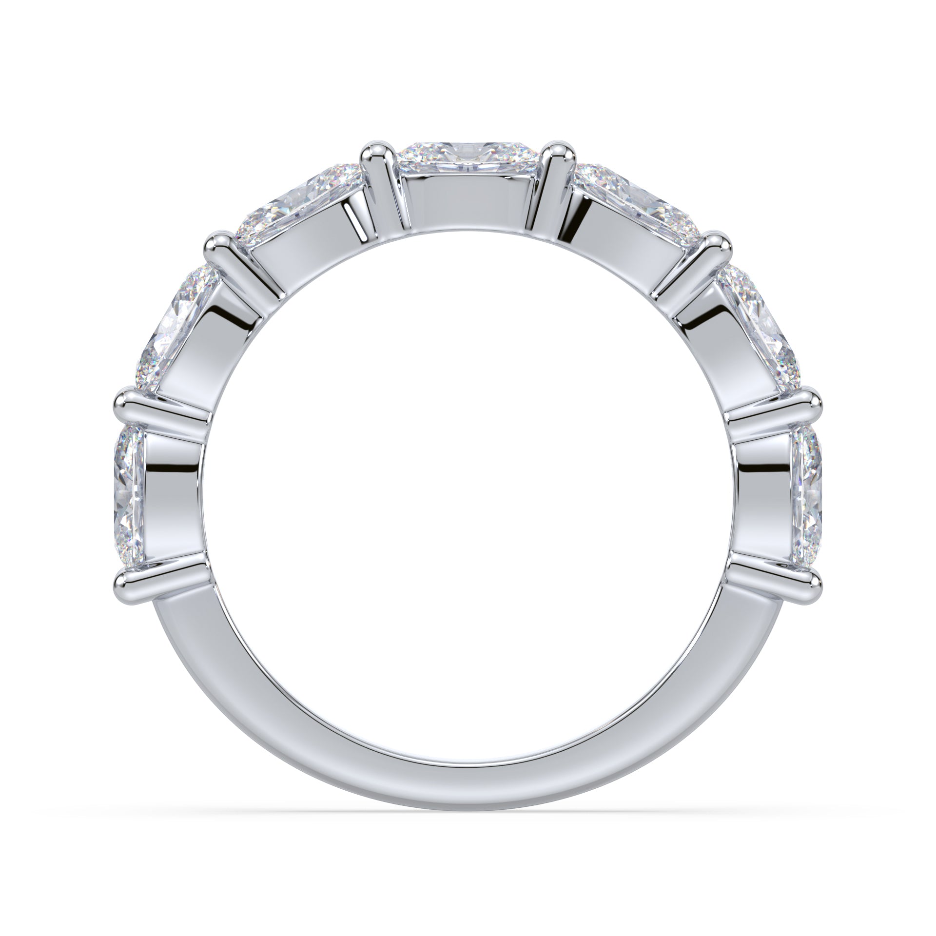 Tatum East-West Oval Lab Grown Diamond Half Eternity Ring