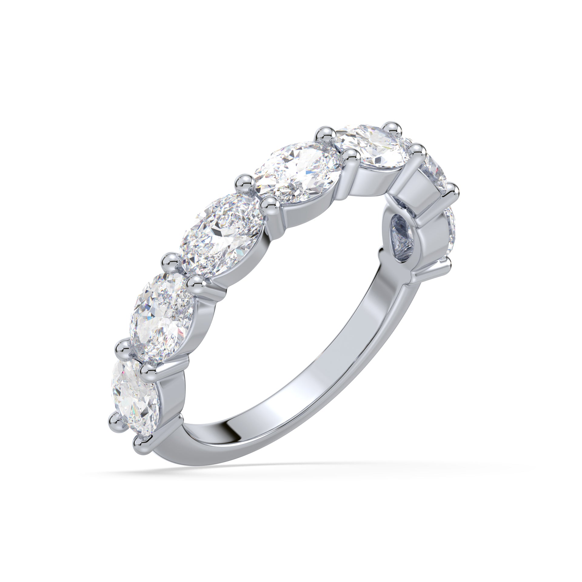 Tatum East-West Oval Lab Grown Diamond Half Eternity Ring