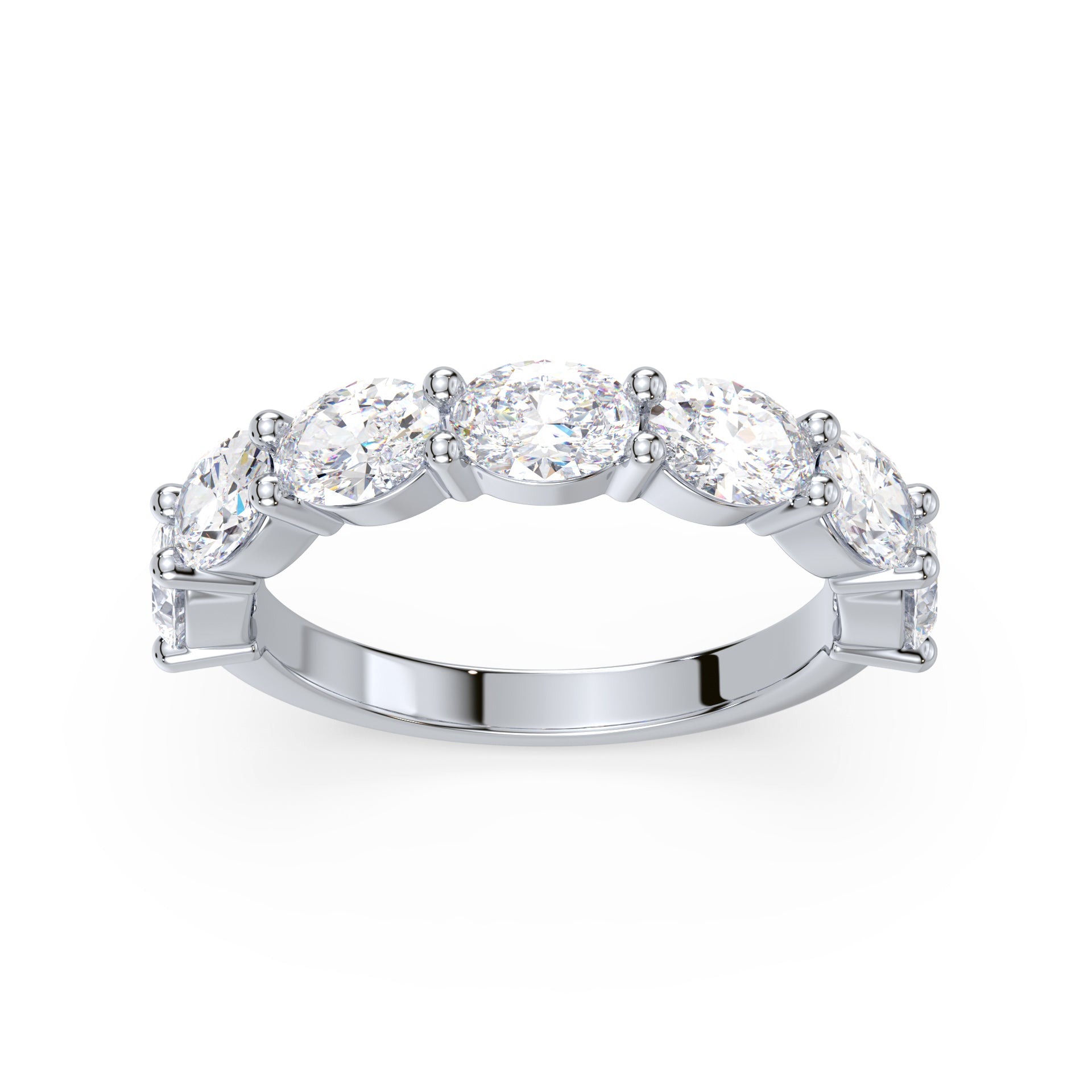 Tatum East-West Oval Lab Grown Diamond Half Eternity Ring