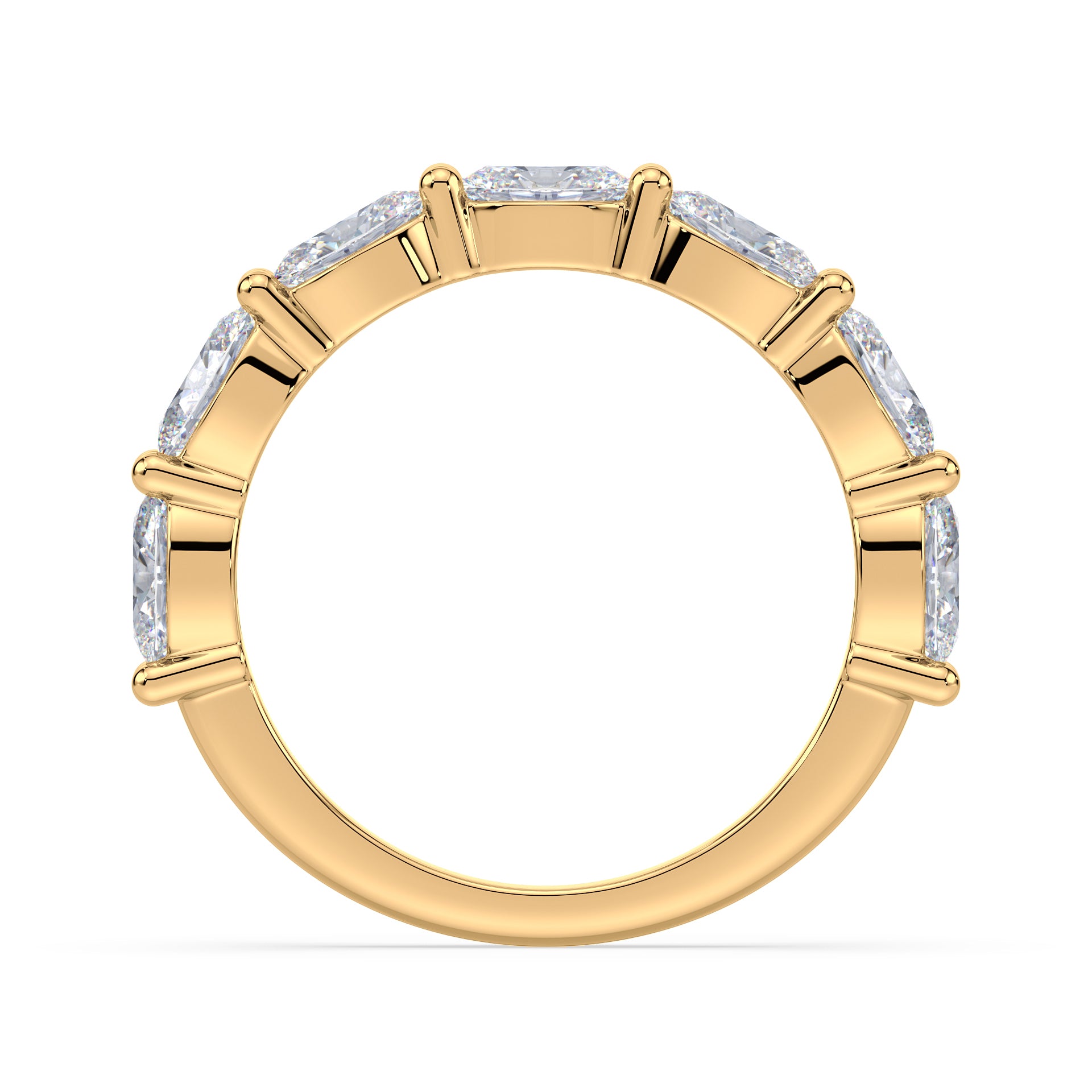 Tatum East-West Oval Lab Grown Diamond Half Eternity Ring