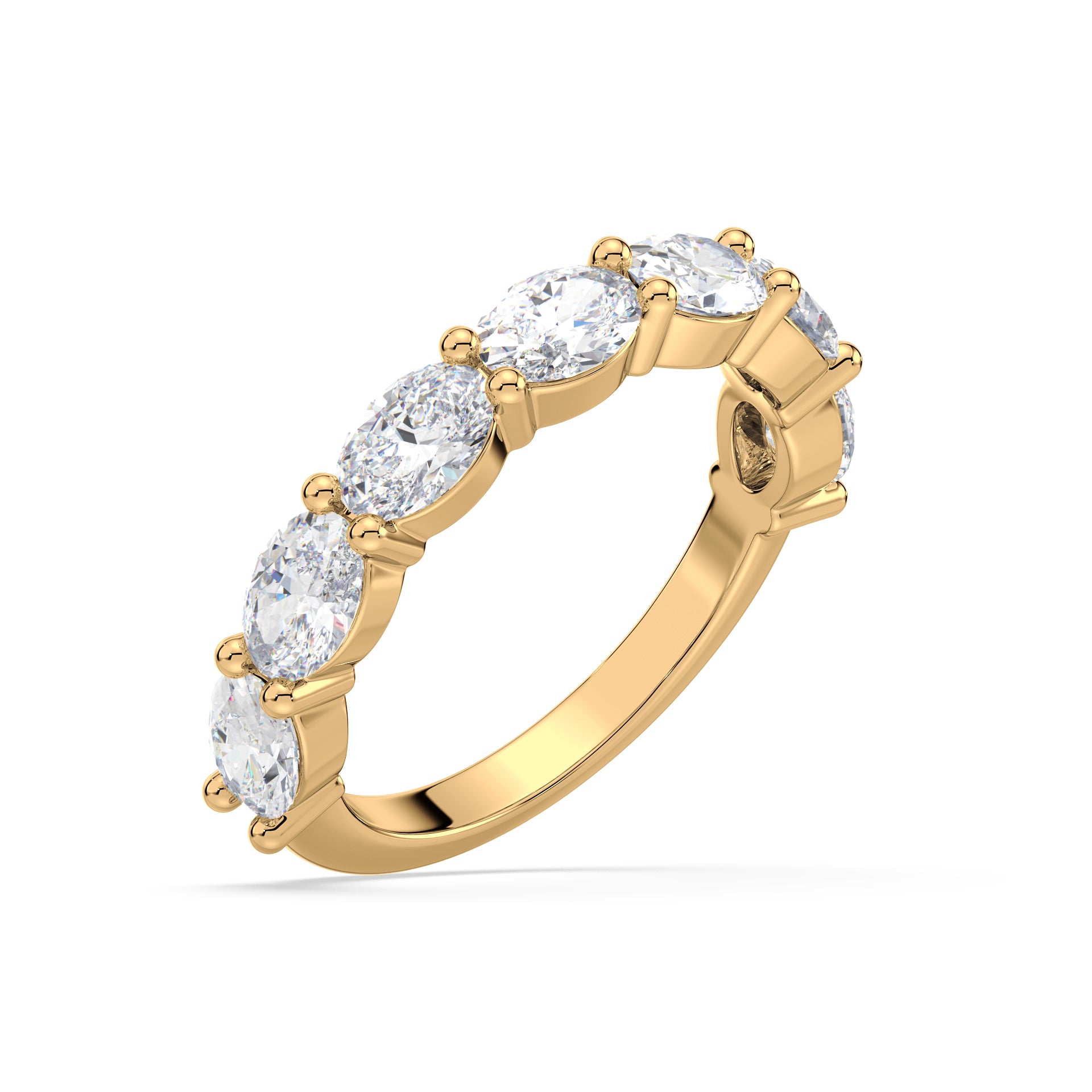 Tatum East-West Oval Lab Grown Diamond Half Eternity Ring