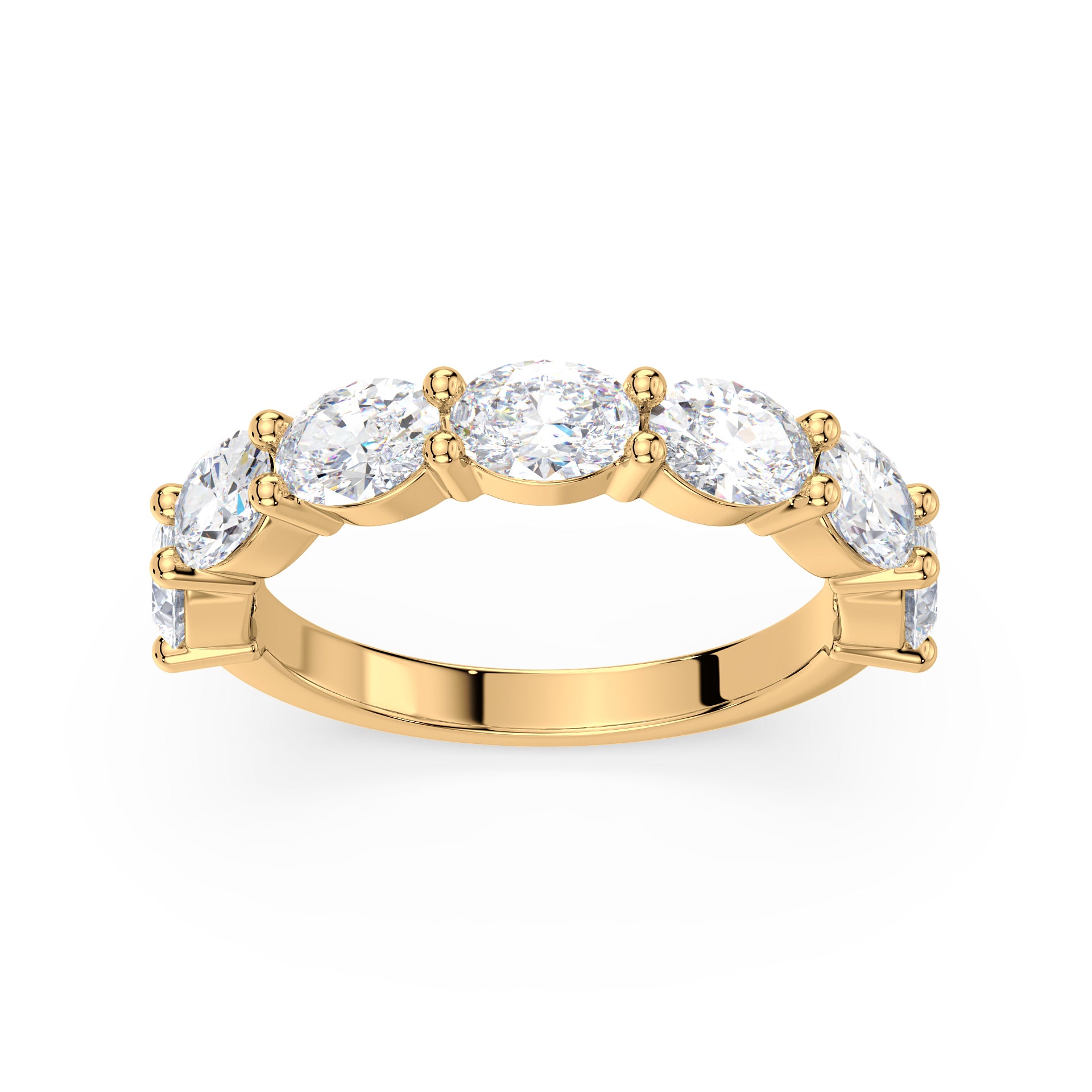 Tatum East-West Oval Lab Grown Diamond Half Eternity Ring