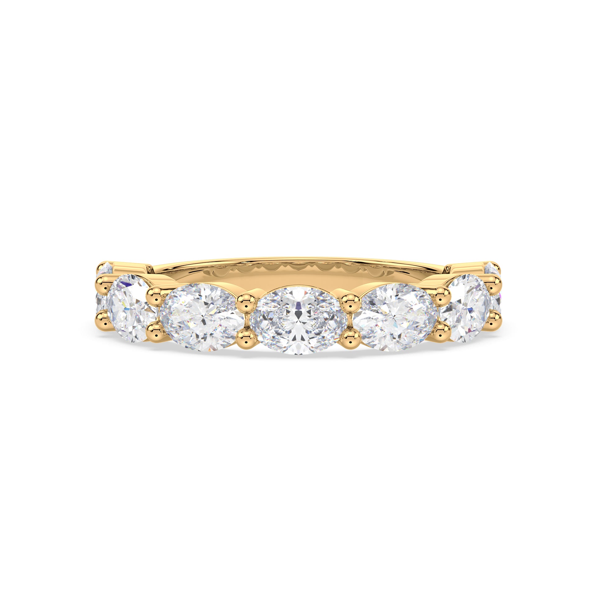 Tatum East-West Oval Lab Grown Diamond Half Eternity Ring