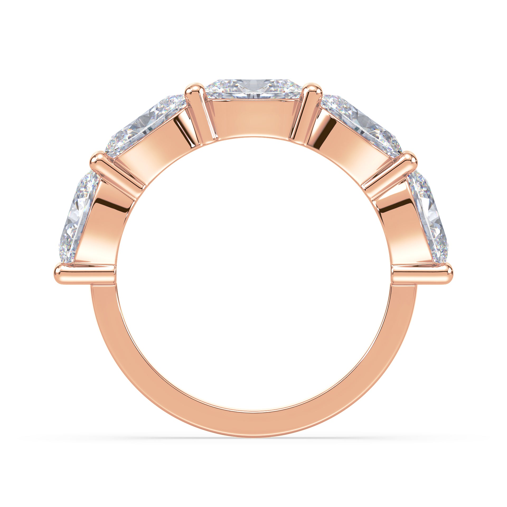 Tatum East-West Oval Lab Grown Diamond Half Eternity Ring