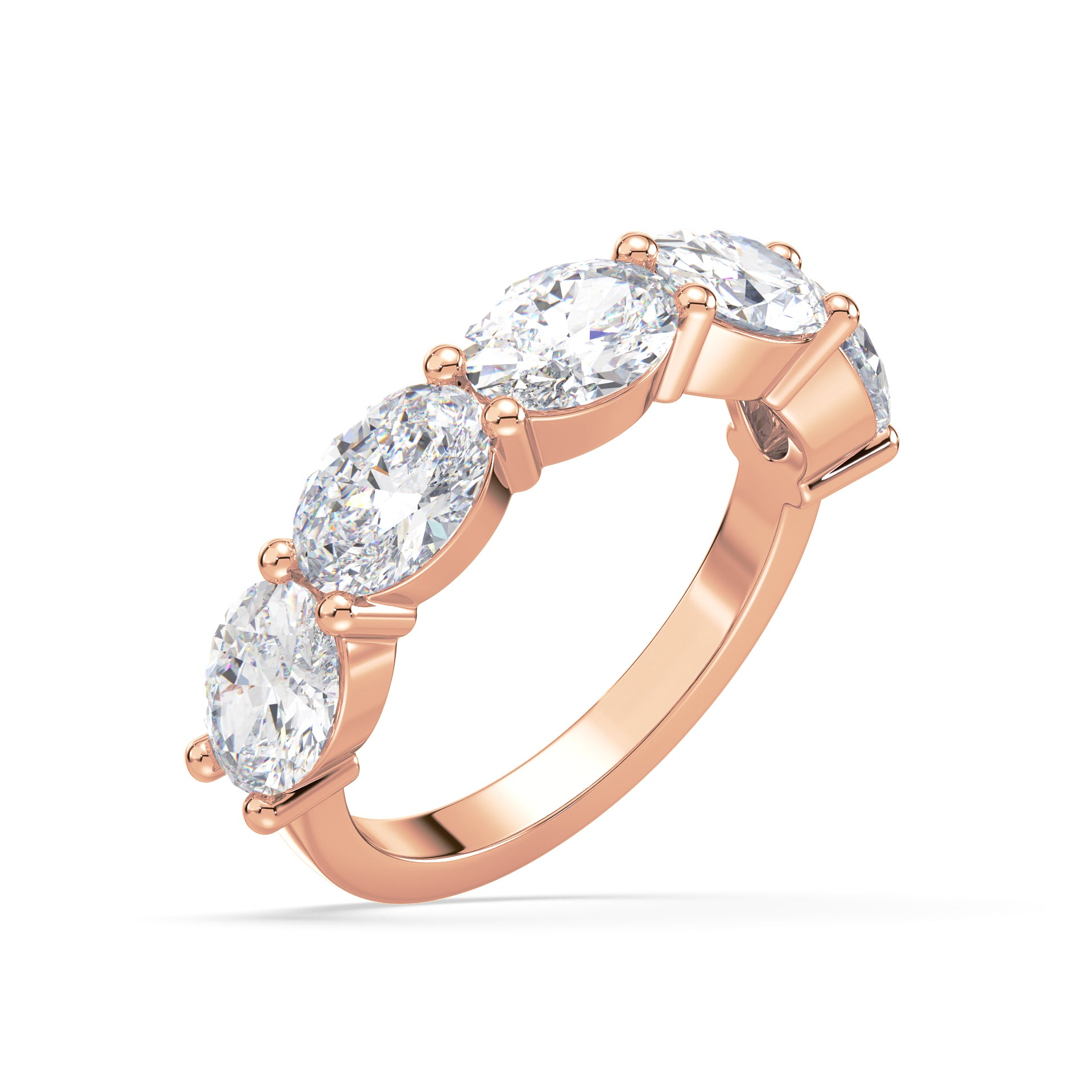Tatum East-West Oval Lab Grown Diamond Half Eternity Ring