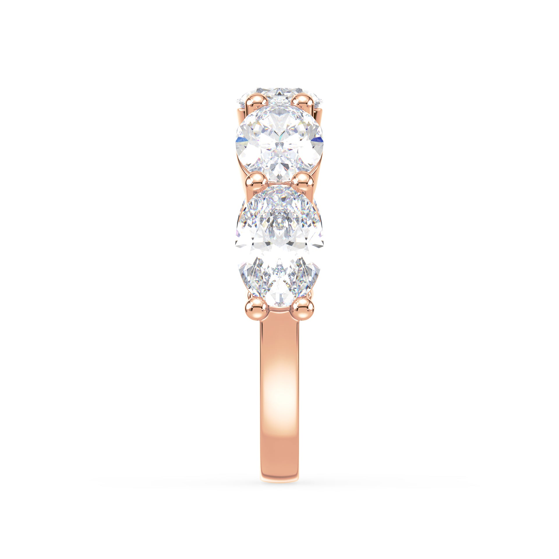 Tatum East-West Oval Lab Grown Diamond Half Eternity Ring