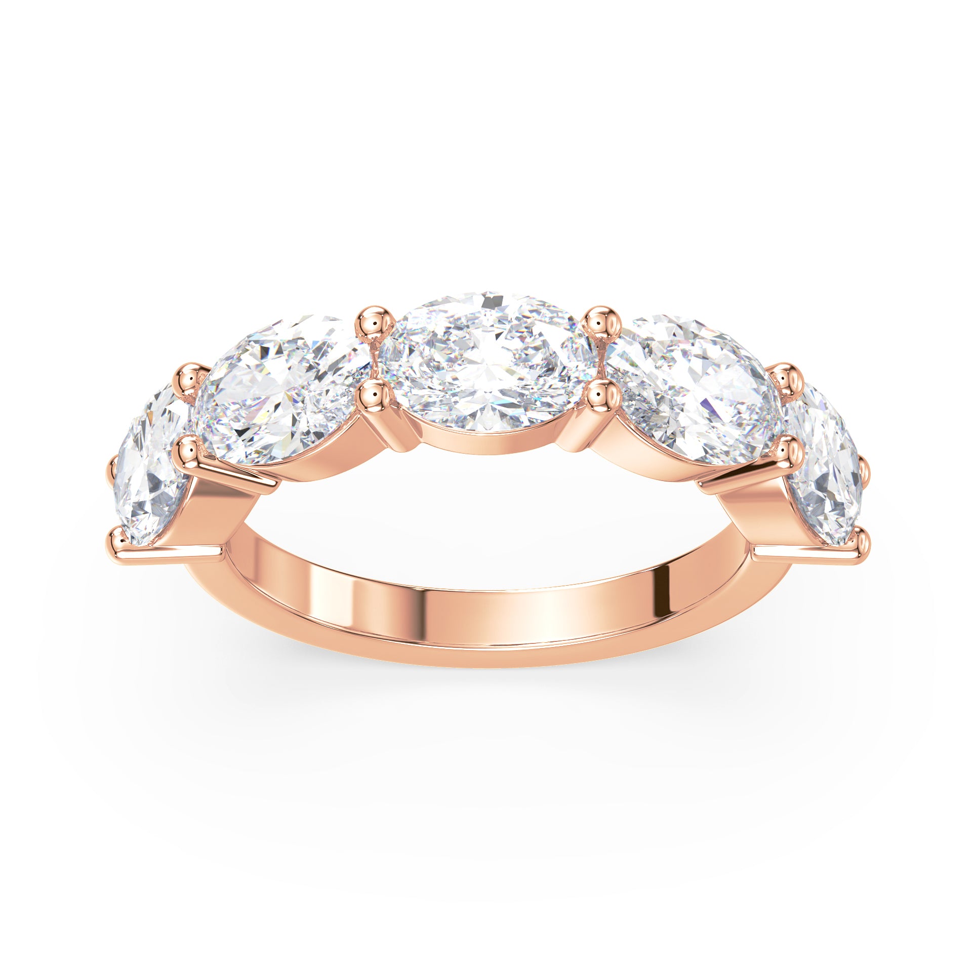Tatum East-West Oval Lab Grown Diamond Half Eternity Ring