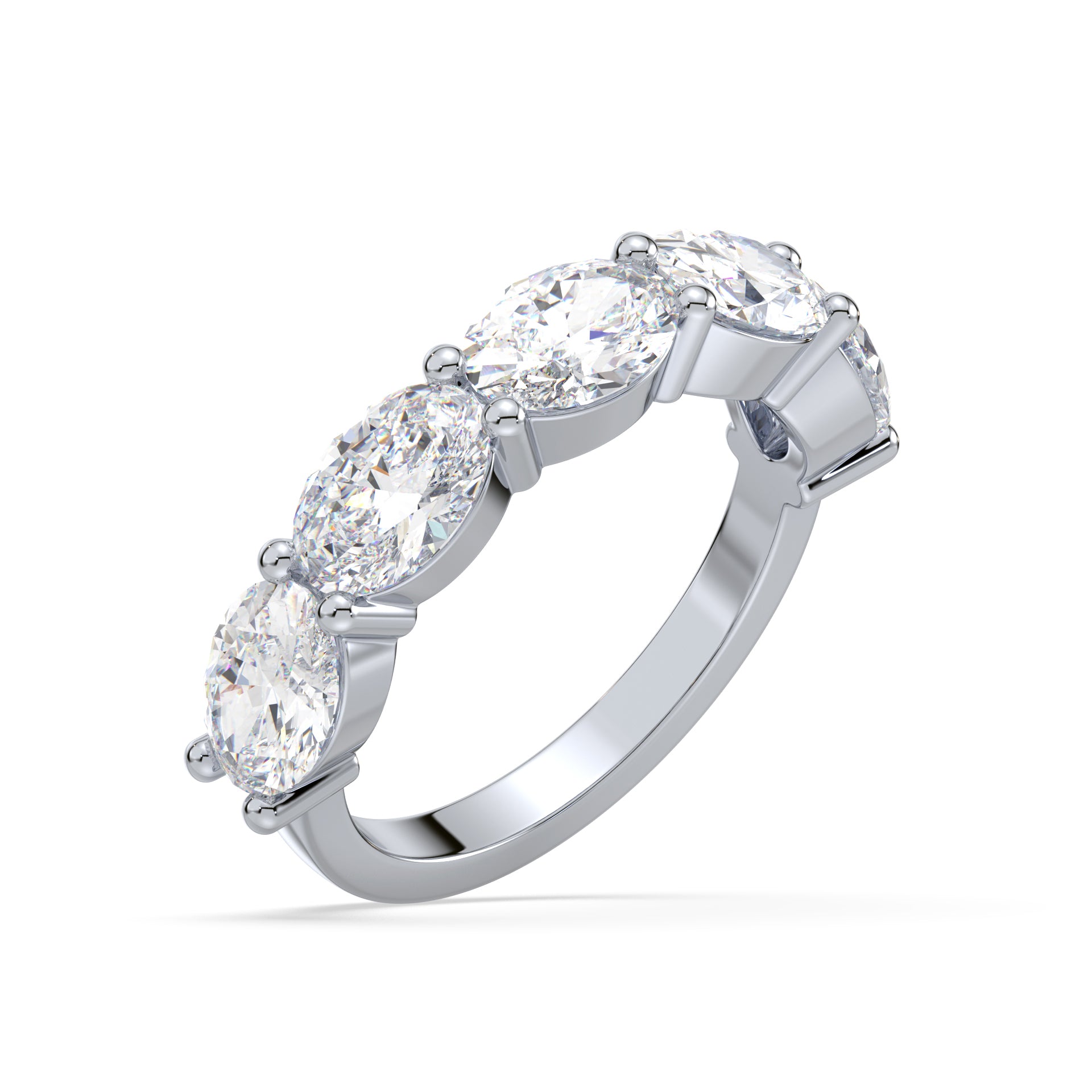 Tatum East-West Oval Lab Grown Diamond Half Eternity Ring