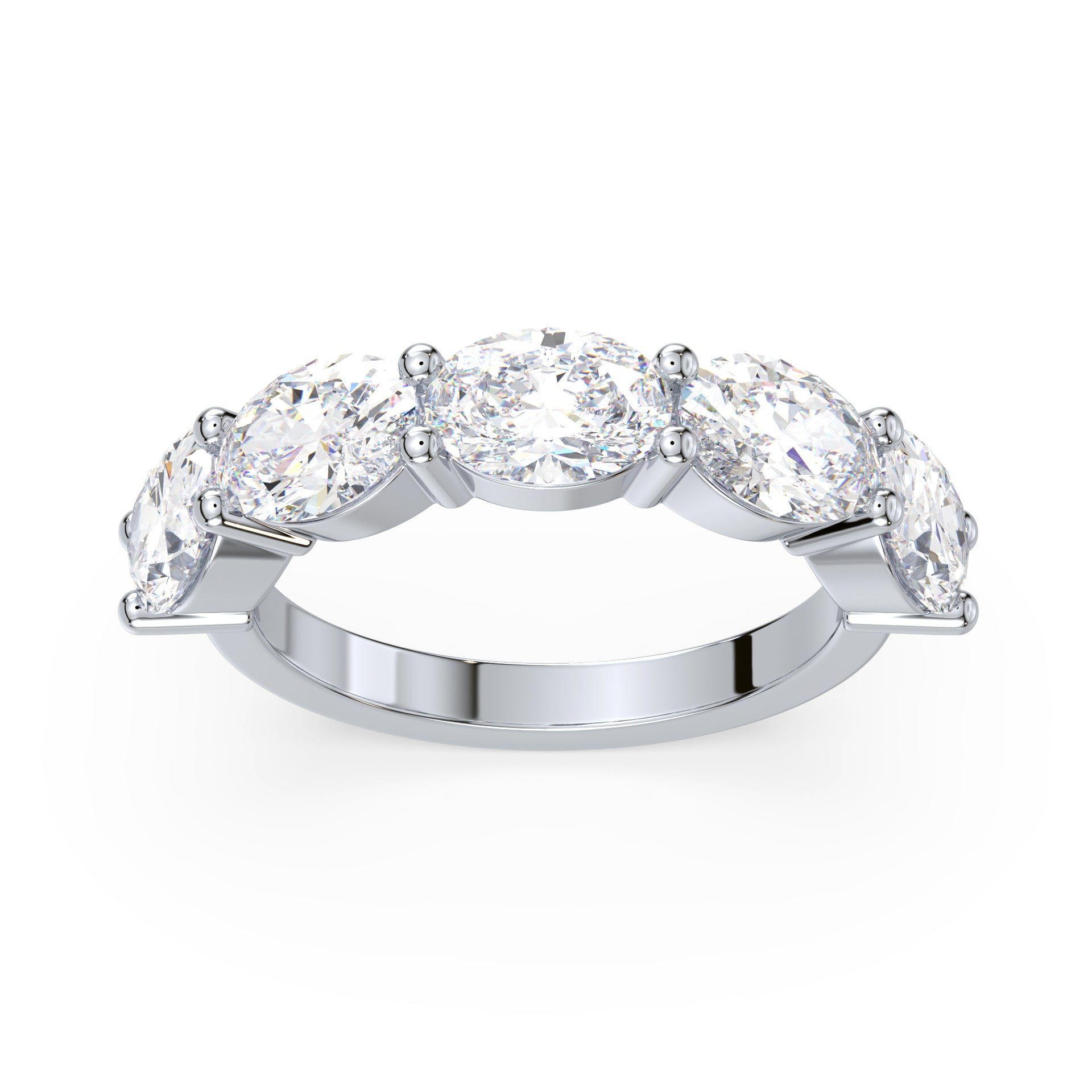 Tatum East-West Oval Lab Grown Diamond Half Eternity Ring
