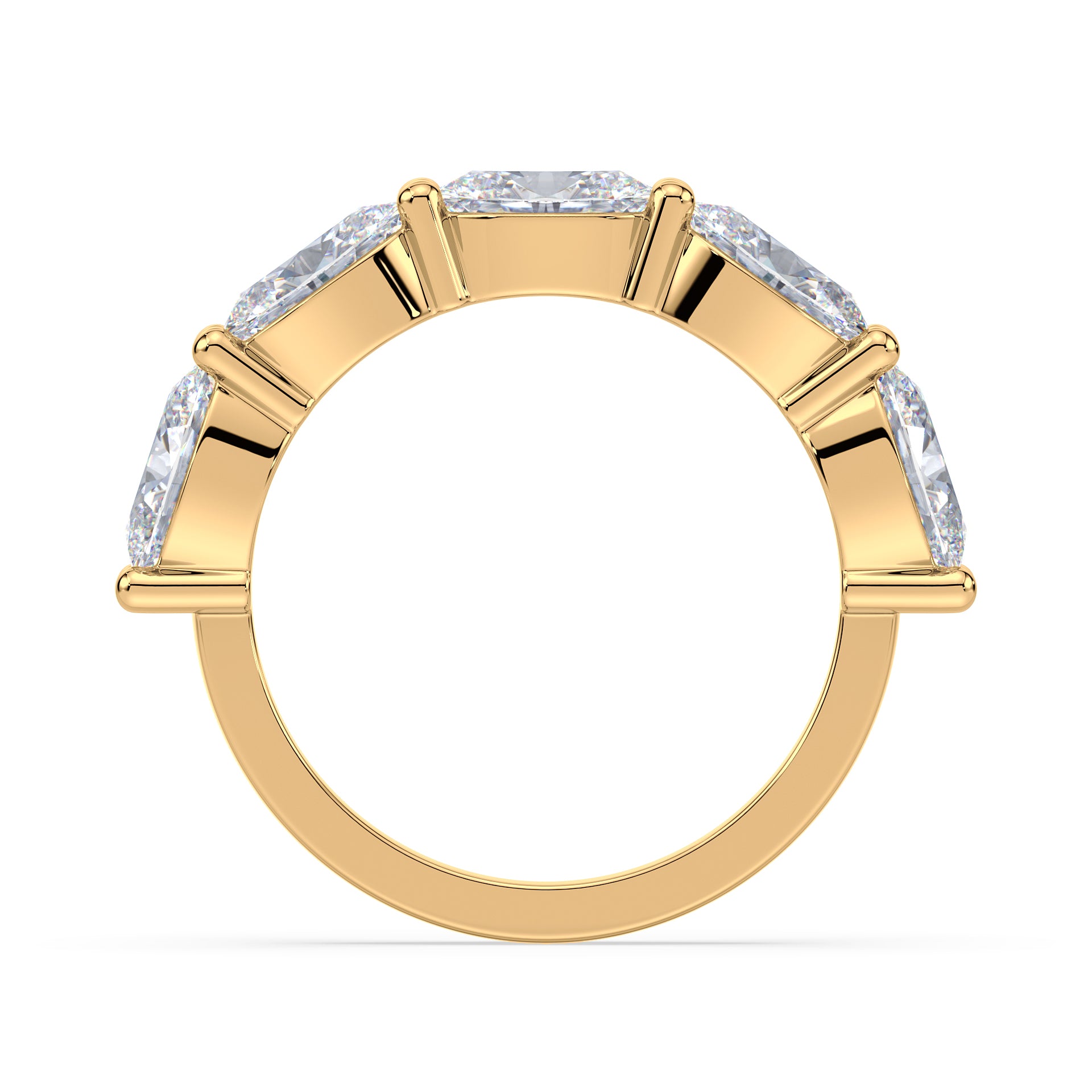 Tatum East-West Oval Lab Grown Diamond Half Eternity Ring