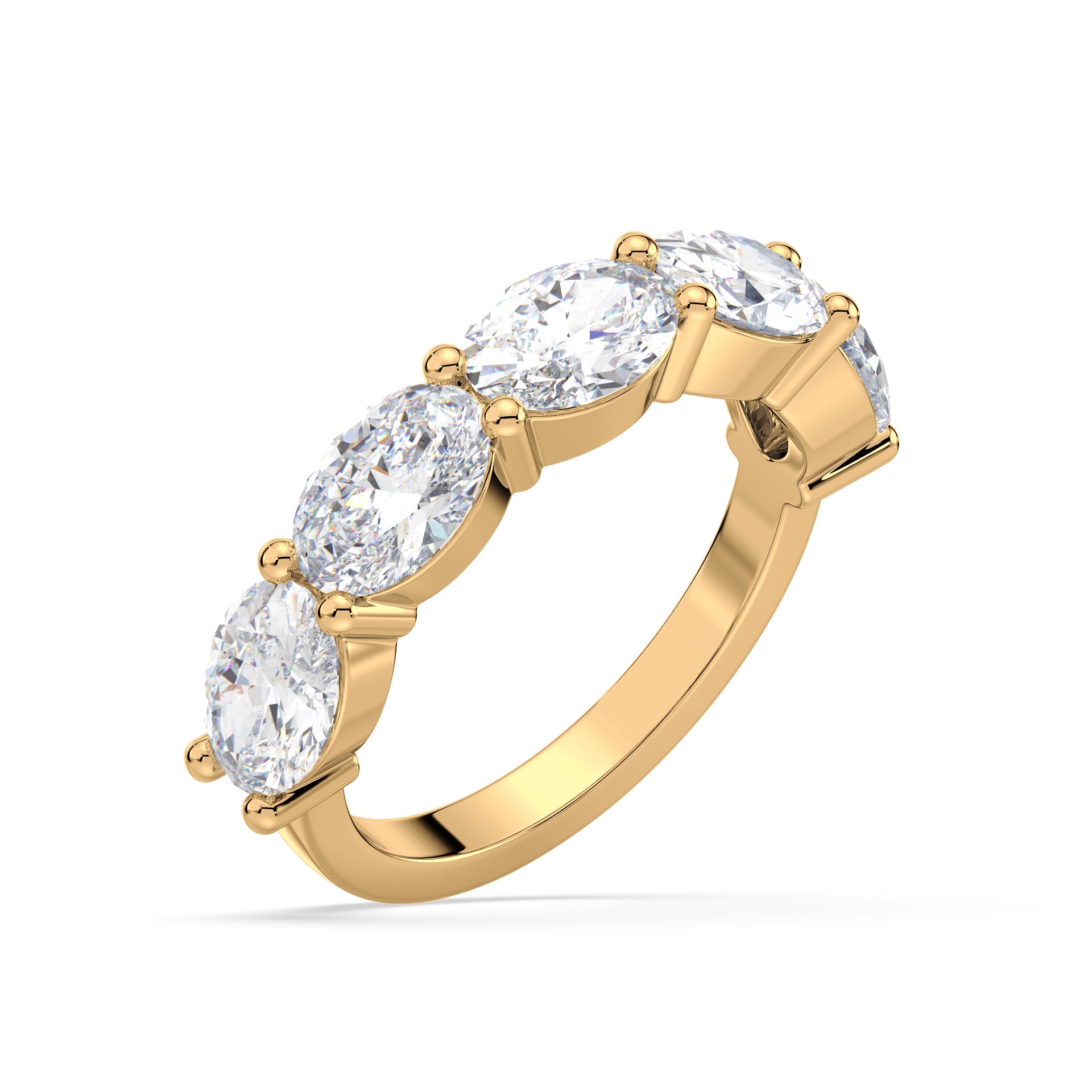 Tatum East-West Oval Lab Grown Diamond Half Eternity Ring