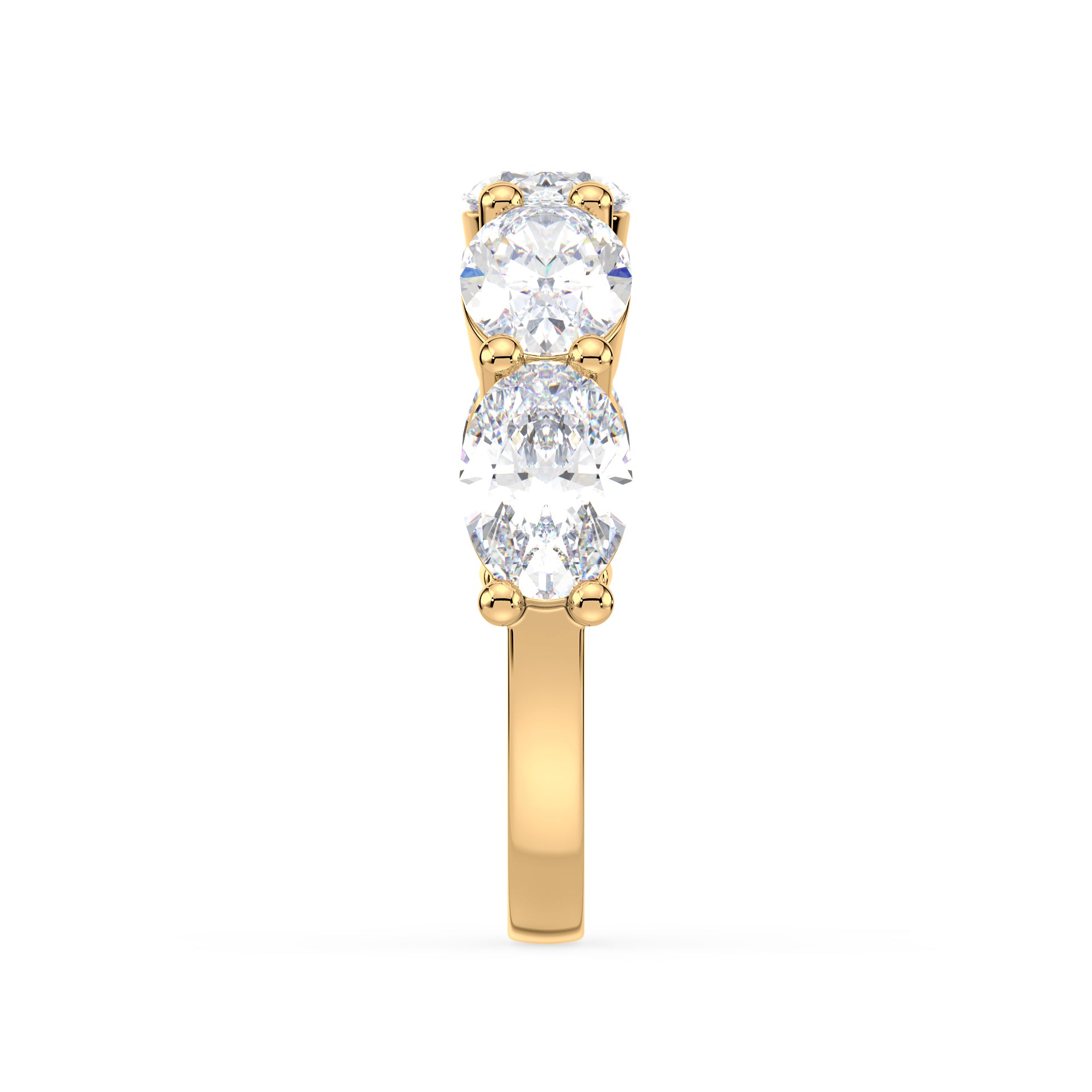Tatum East-West Oval Lab Grown Diamond Half Eternity Ring