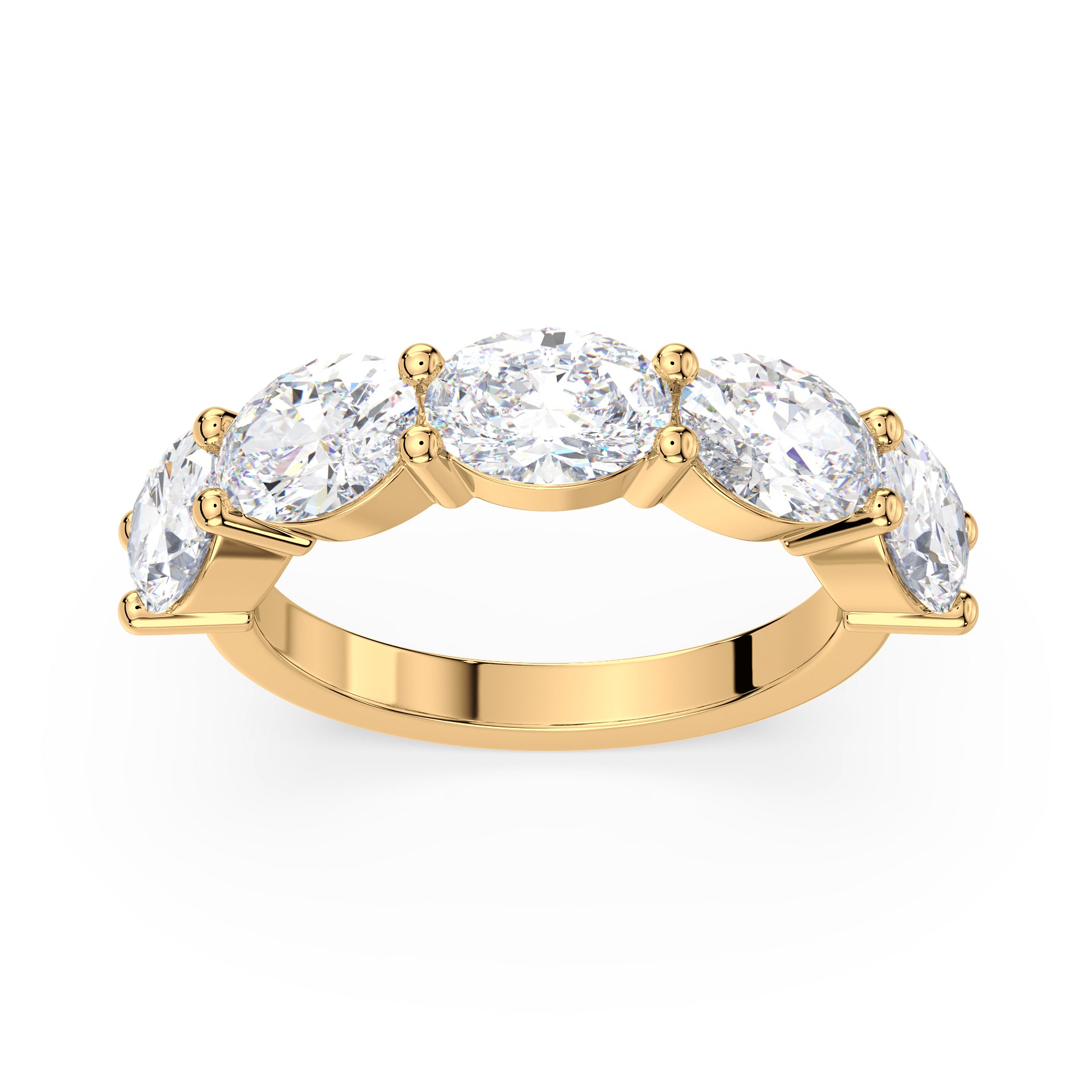Tatum East-West Oval Lab Grown Diamond Half Eternity Ring