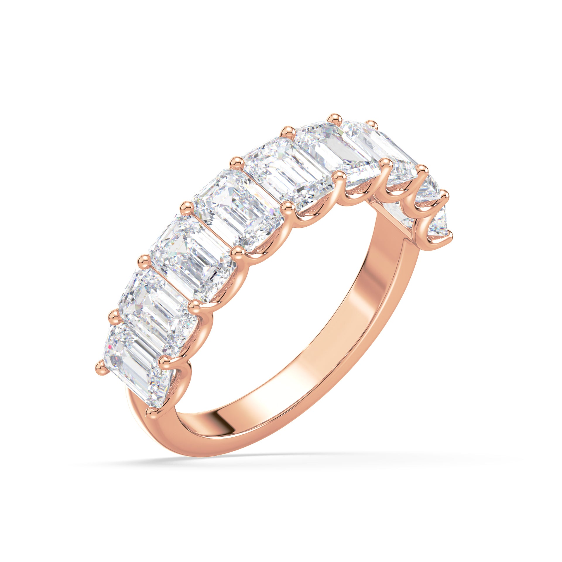 Tess Emerald Lab Grown Diamond Half Eternity Ring