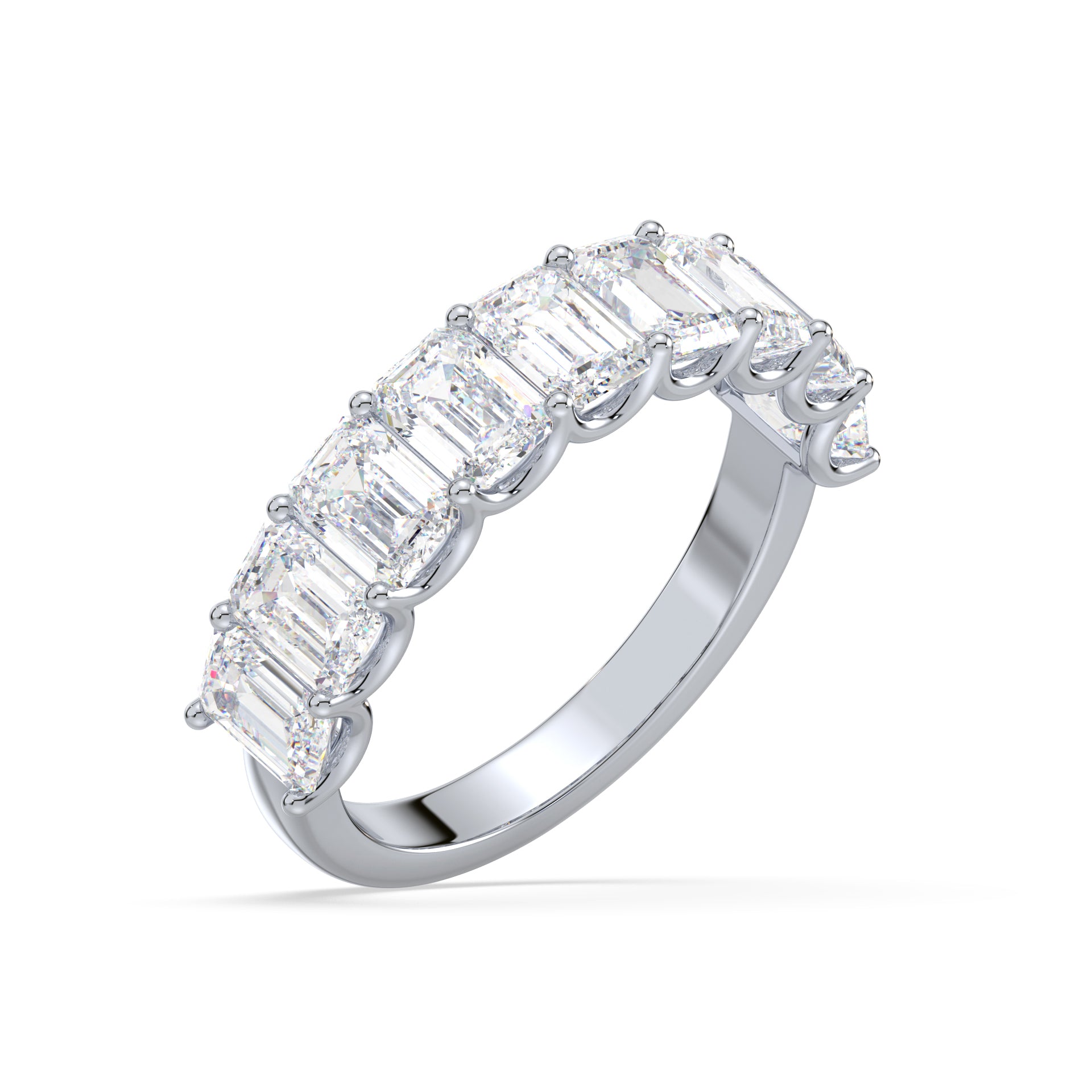 Tess Emerald Lab Grown Diamond Half Eternity Ring