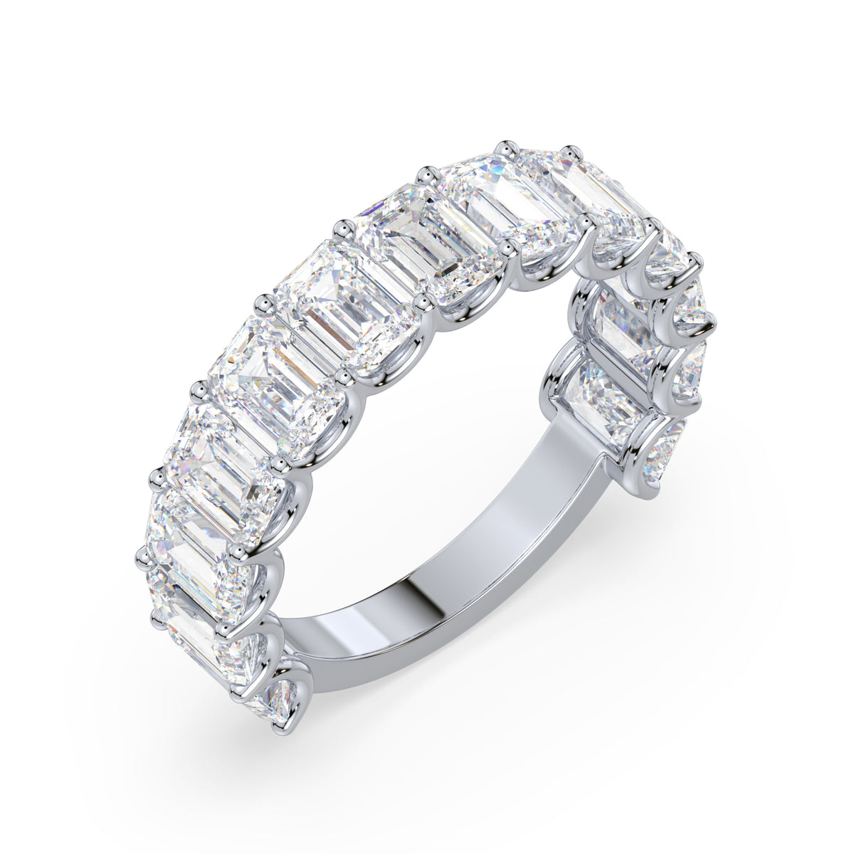 Tess Emerald Lab Grown Diamond 3/4 Eternity Ring
