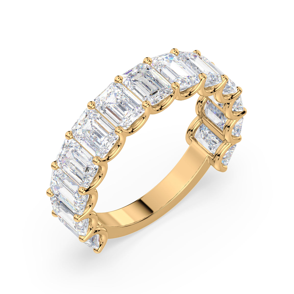 Tess Emerald Lab Grown Diamond 3/4 Eternity Ring