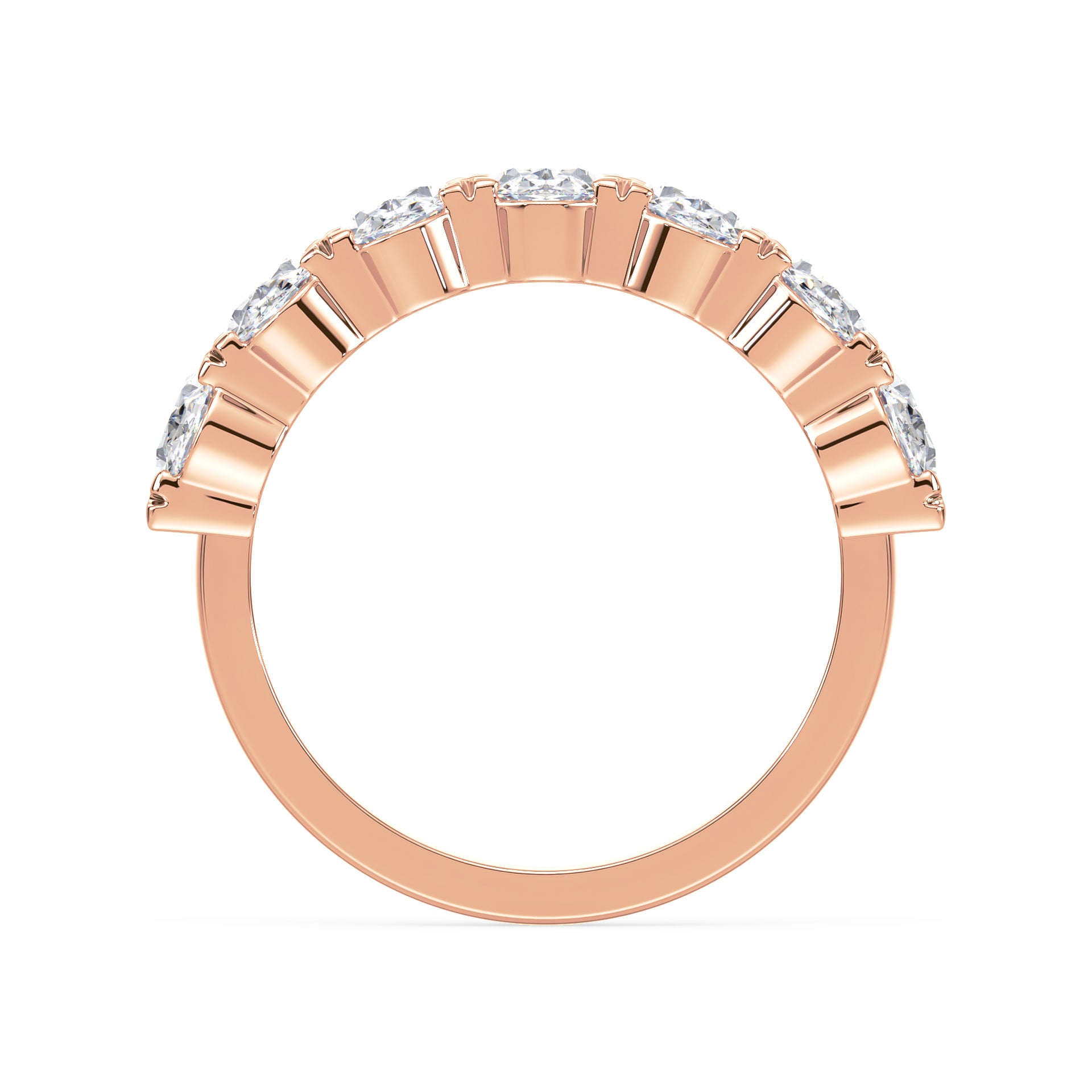 Selby Oval Lab Grown Diamond Half Eternity Ring