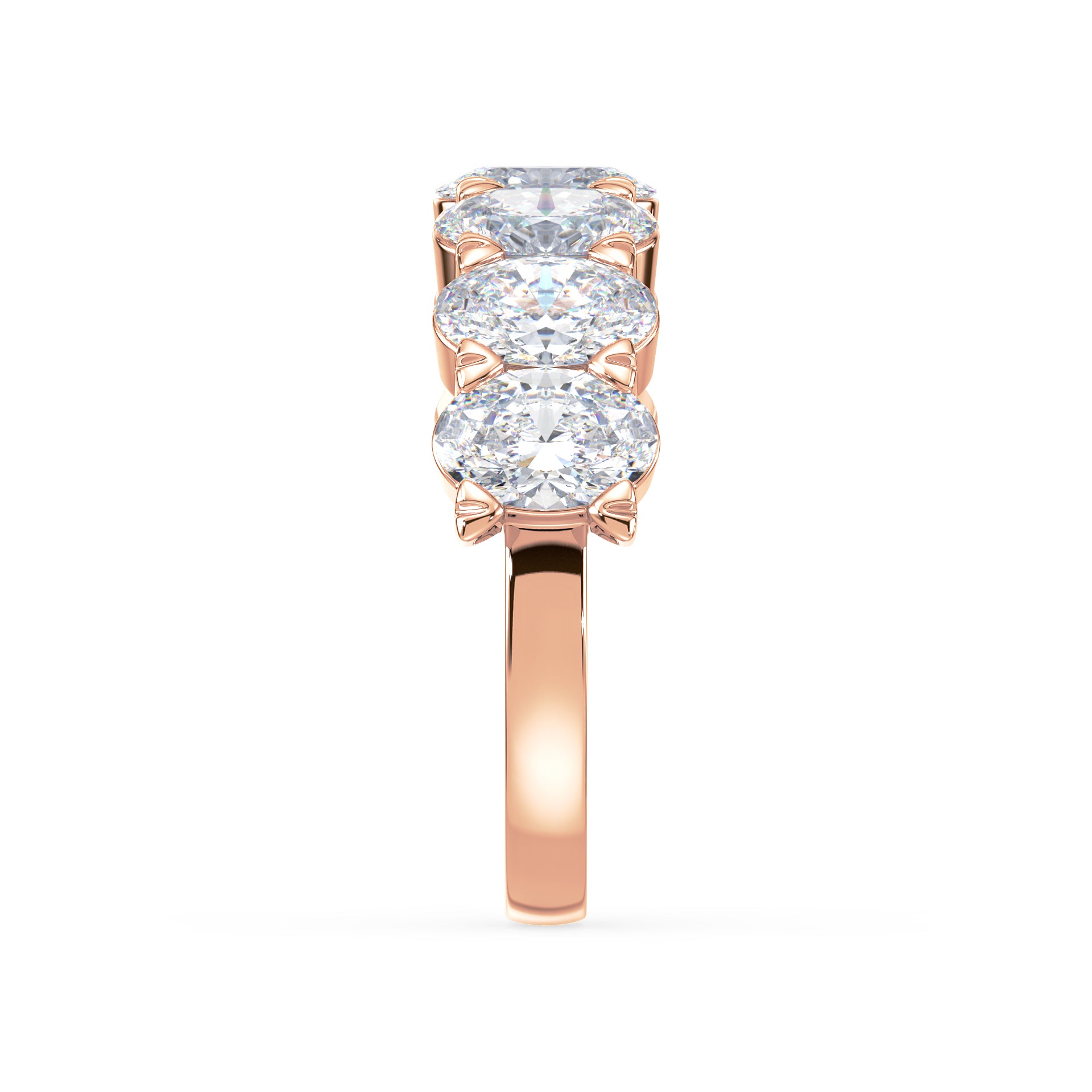 Selby Oval Lab Grown Diamond Half Eternity Ring
