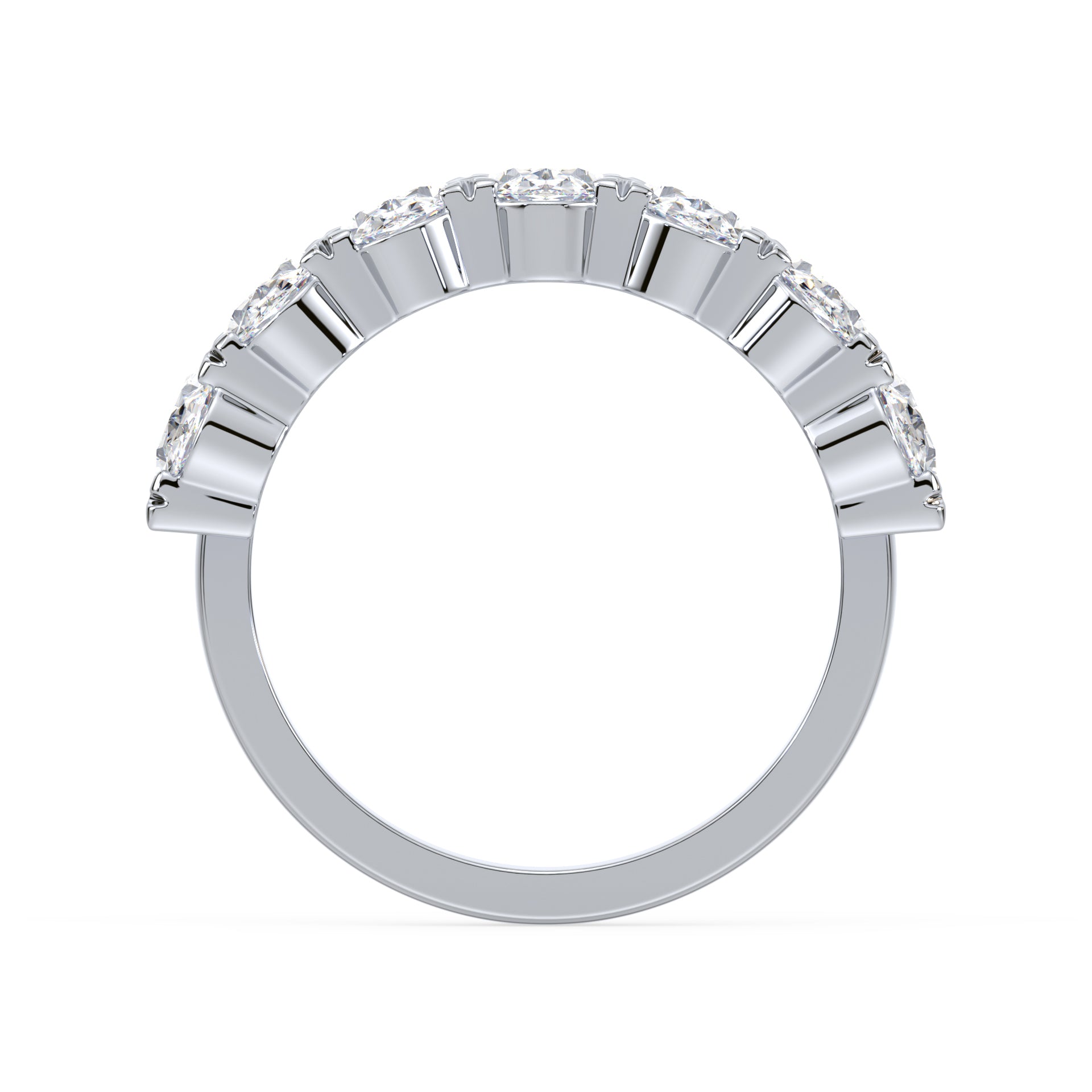 Selby Oval Lab Grown Diamond Half Eternity Ring