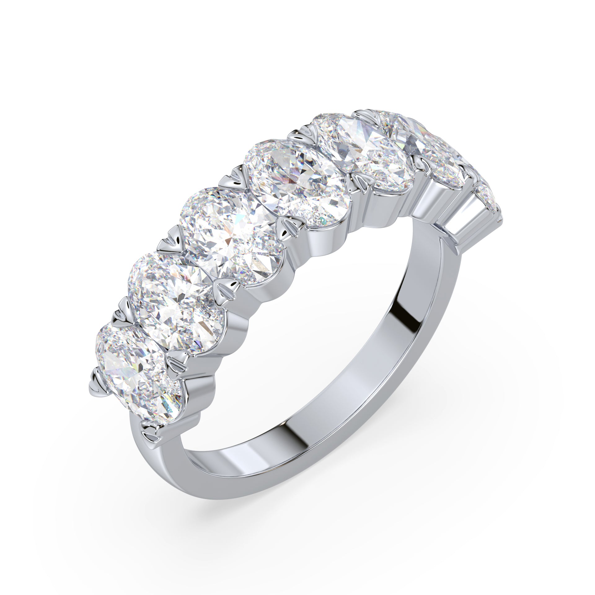 Selby Oval Lab Grown Diamond Half Eternity Ring