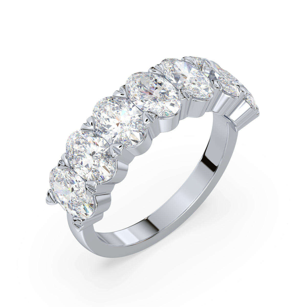 Selby Oval Lab Grown Diamond Half Eternity Ring