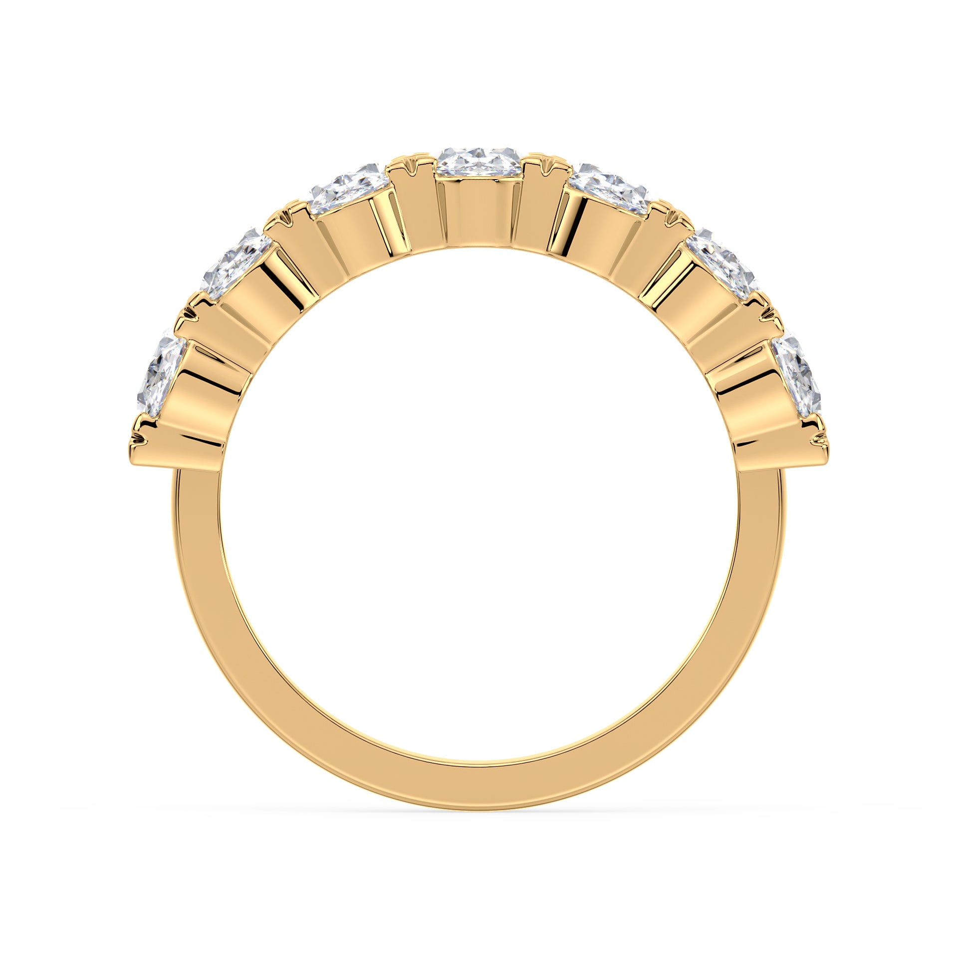 Selby Oval Lab Grown Diamond Half Eternity Ring