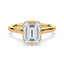 Romy Peek-a-Boo Halo Cathedral Compass Prong Solitaire Setting