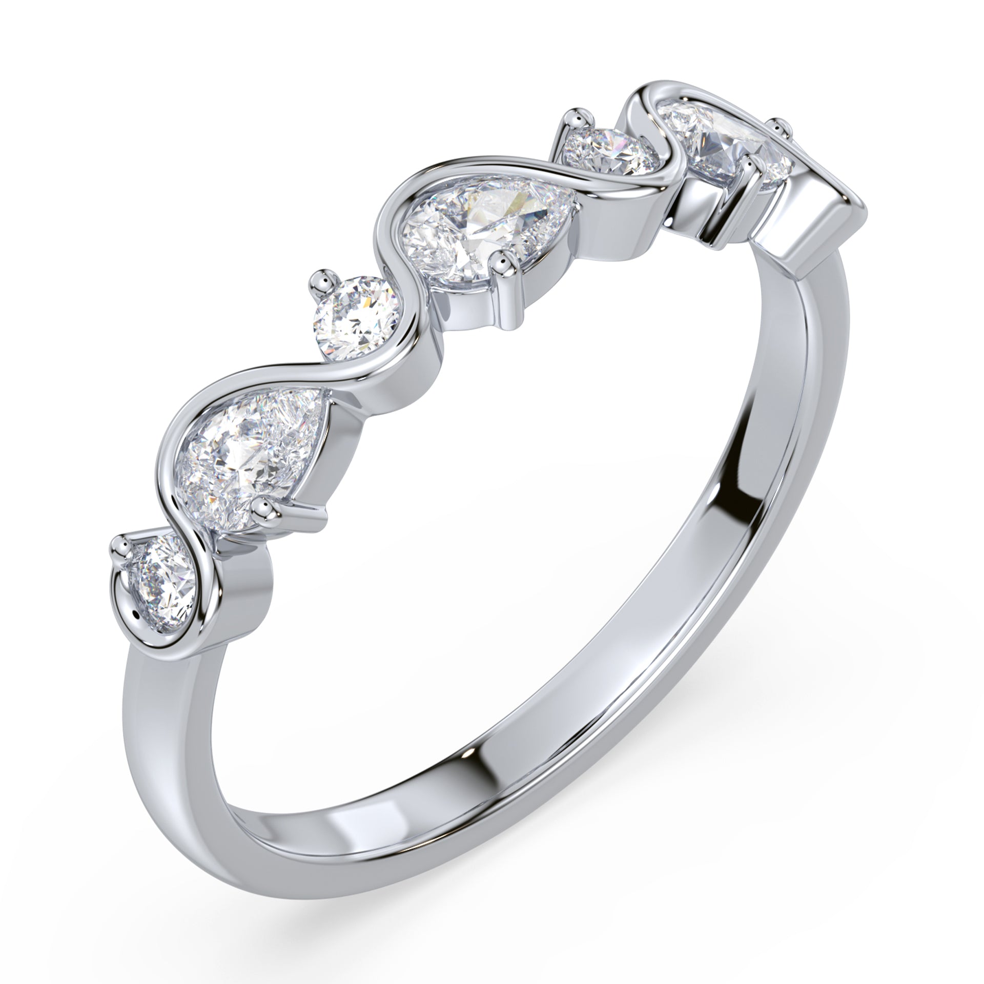 Sarah Wave Diamond Ring