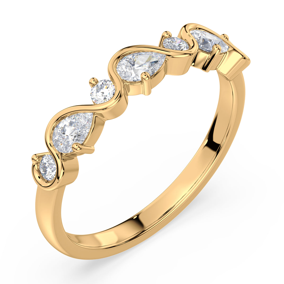 Sarah Wave Diamond Ring