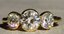 Custom Three Stone Half Bezel Setting