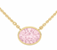 14K Yellow Gold Bezel Setting and Chain
