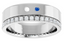 Diamond Accented Cigar Band with Birthstone Details