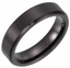 6mm Black Beveled-Edge Inlay Band