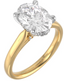 Custom Solitaire Setting with Hidden Halo and Diamonds on the Bridge