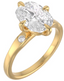 Custom Tapered Compass Prong Setting