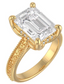 Custom Engraved Tulip Setting with Hidden Halo