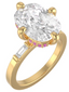 Custom Baguette Accented Setting with Pink Hidden Halo