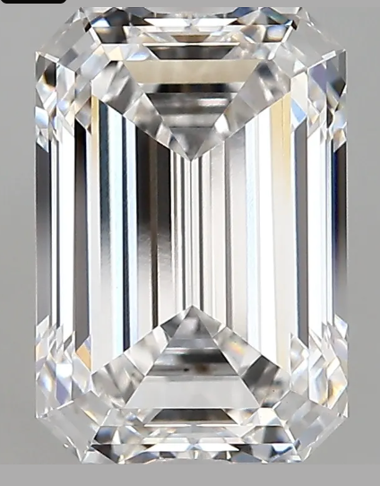 3.79ct Emerald Cut Lab Grown Diamond D VVS2