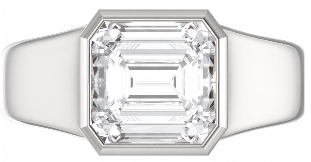 Custom Bezel Asscher Setting