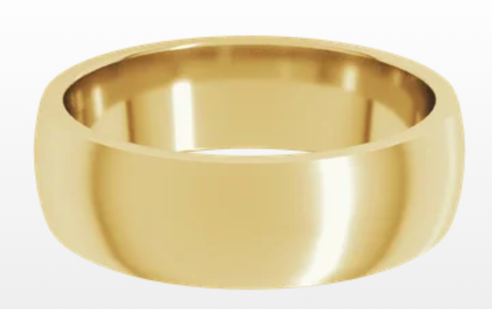 6mm 14k Yellow Gold Men's Band with Silk Finish