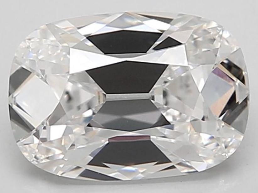 2.22ct Old Mine Style Elongated Cushion Cut Lab Grown Diamond E VVS2