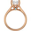 Custom Cathedral Solitaire Setting with Aquamarine Accent