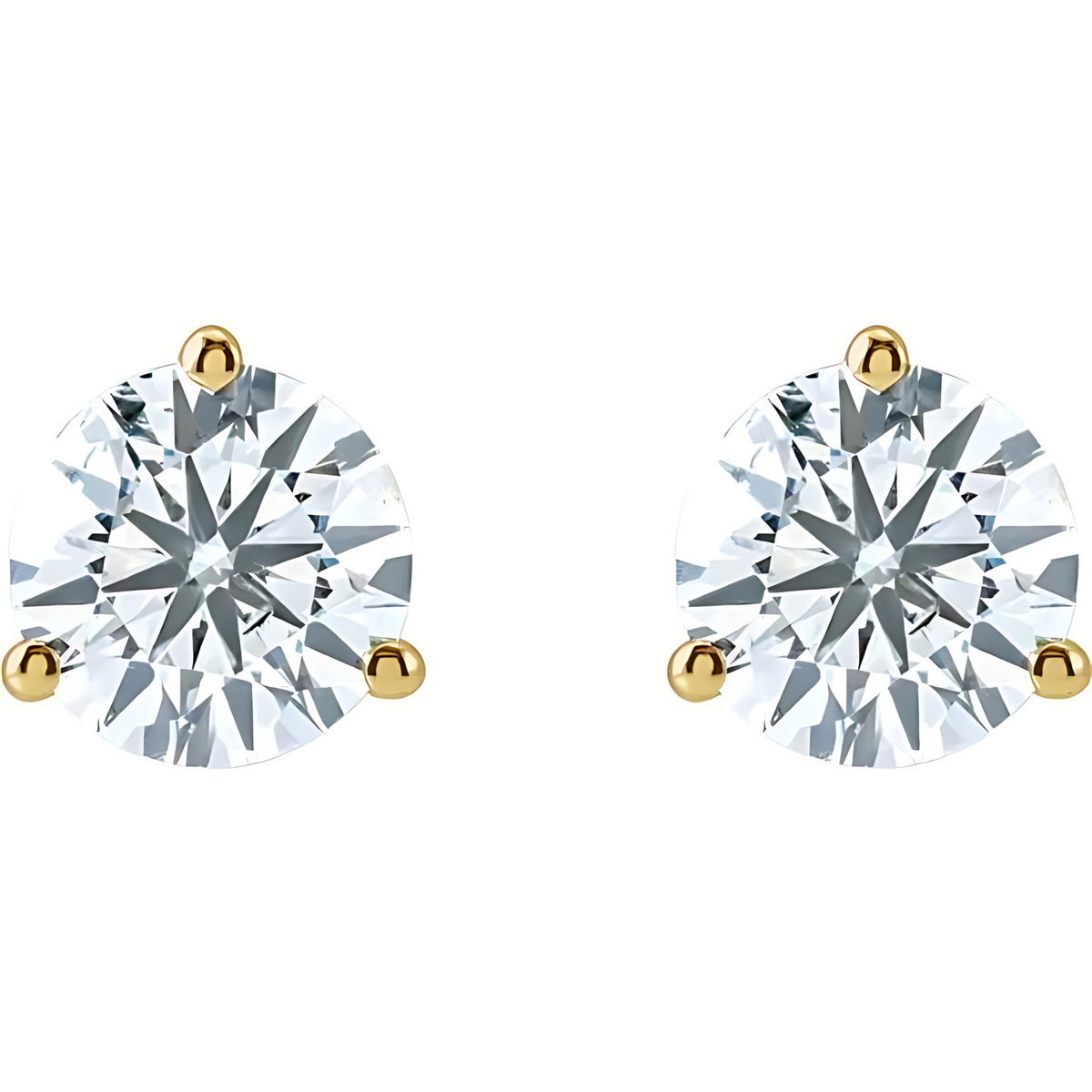 Eliza Round Lab Grown Diamond Martini Stud Earrings