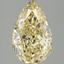 3.07 CT Fancy Intense Yellow VVS2 Pear Lab Grown Diamond (Certified)