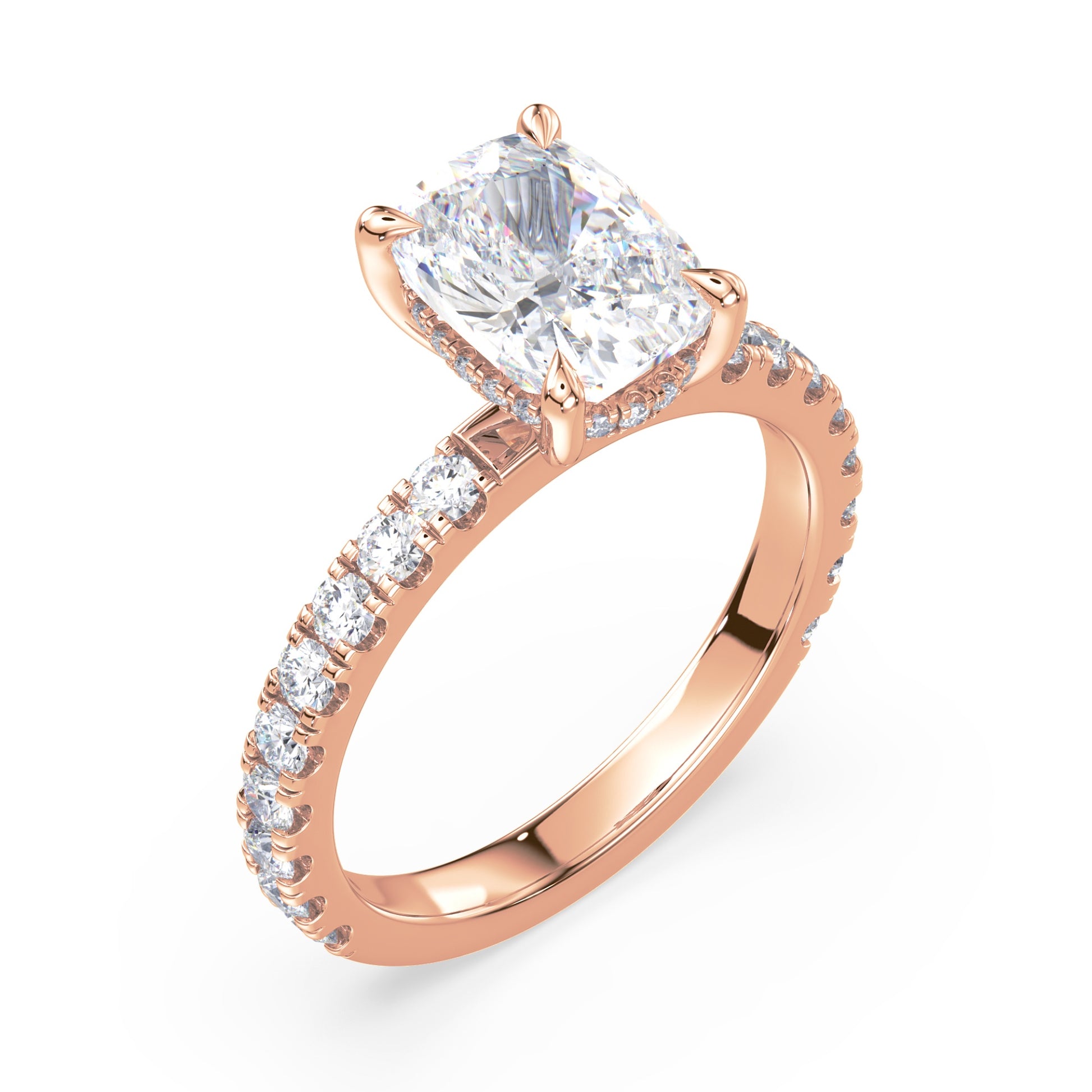 Addison Hidden Halo French Pavé Setting